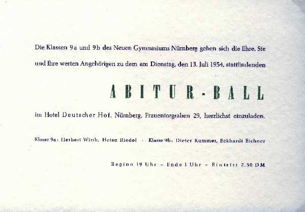 Abitur-Ball 1954